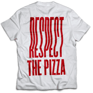 Camiseta white respect the pizza Can Pizza